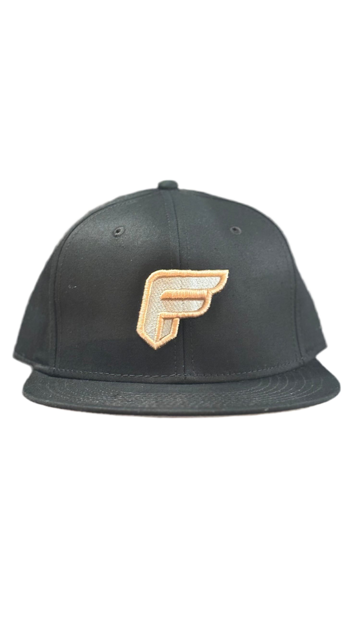 F Logo Snapback – Black/Gold Edition