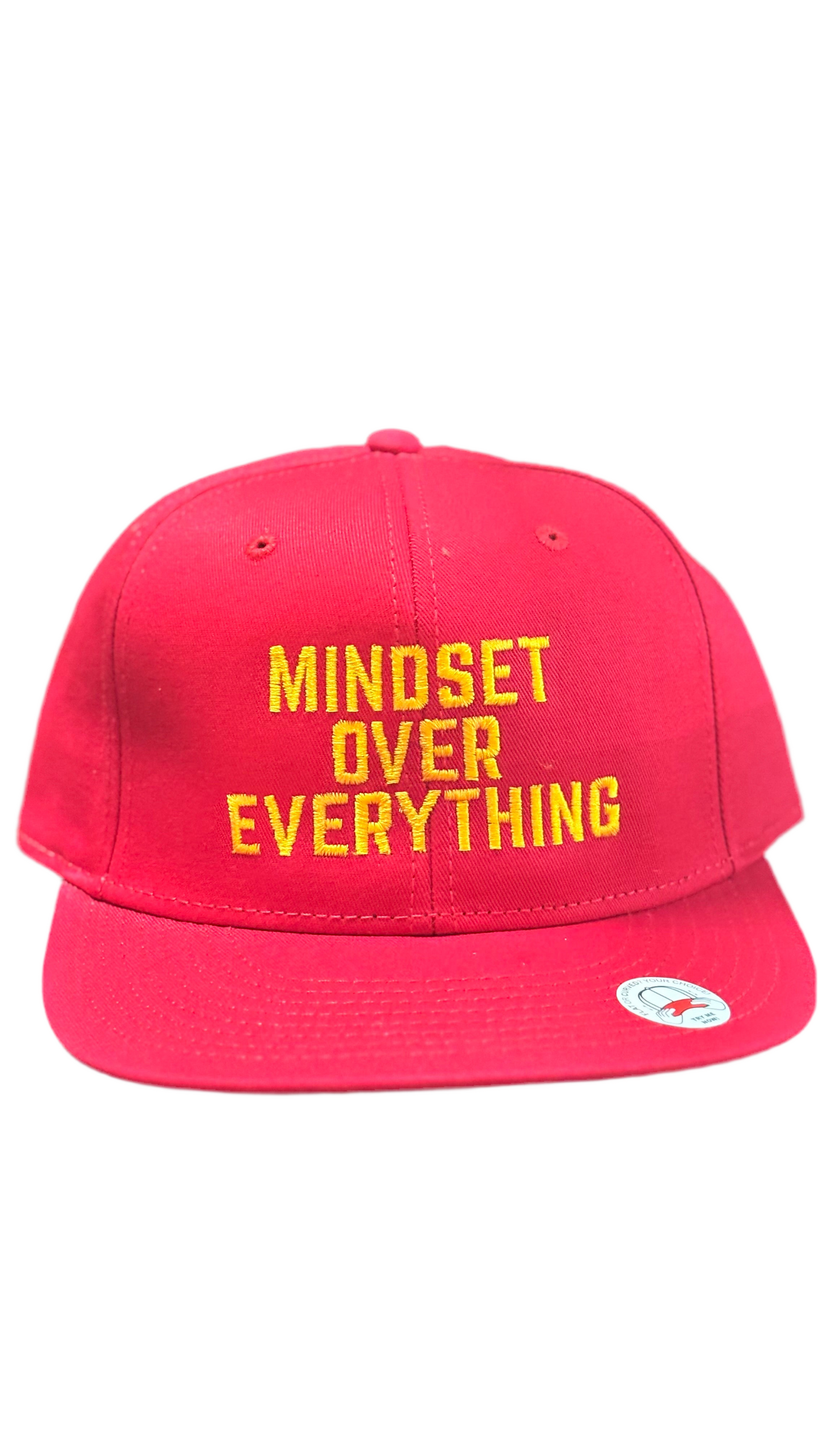 Mindset Over Everything” Snapback – Red/Varsity yellow