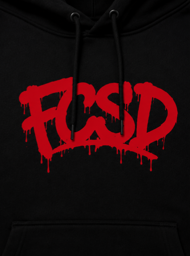 FCSD Graffiti Hoodie & Jogger Set – Black/Red