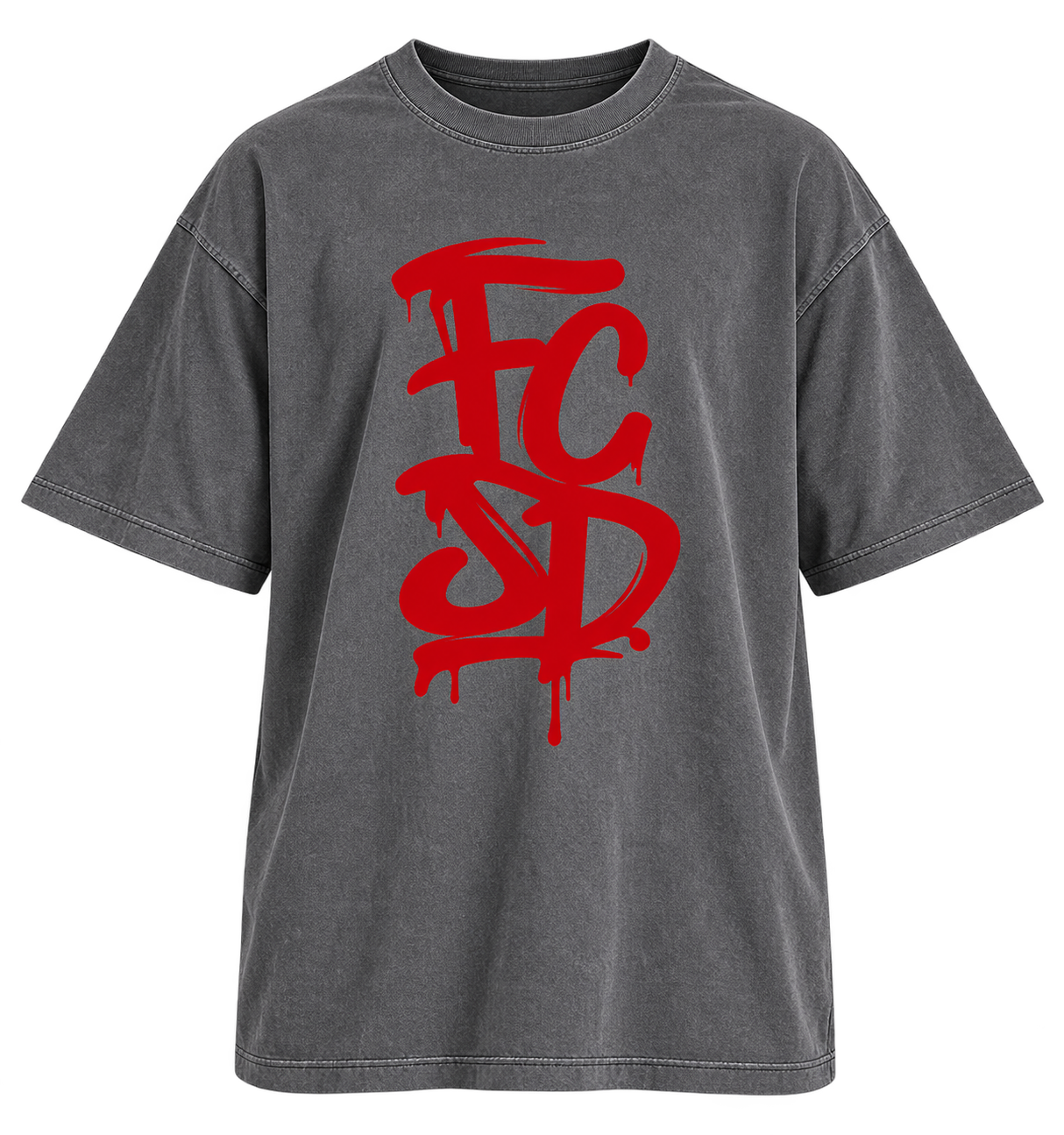 Ash Black Oversized FCSD Tee