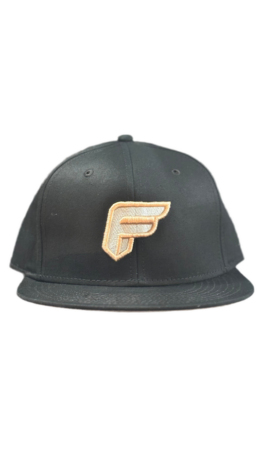F Logo Snapback – Black/Gold Edition