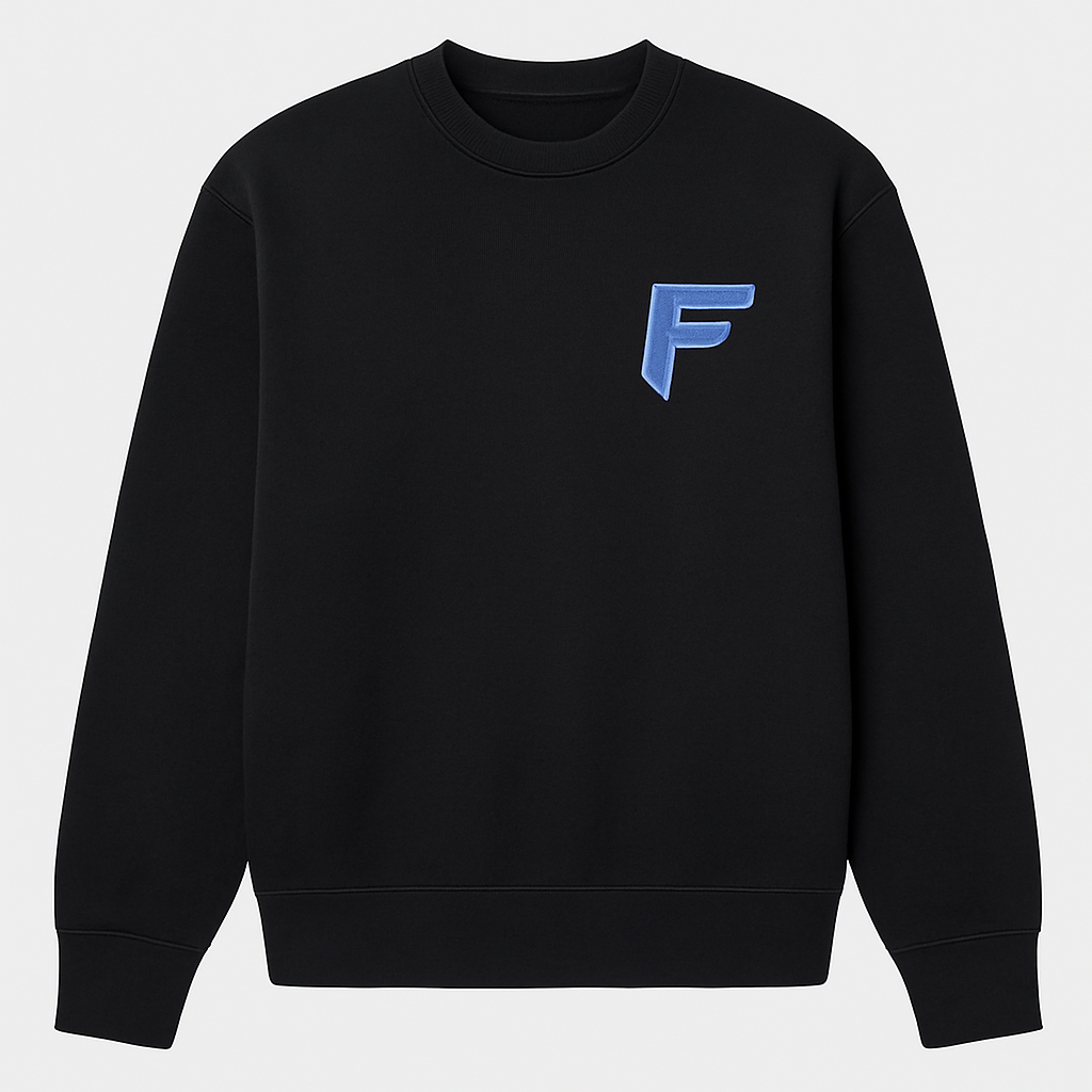“Fearless” Focused classic crewneck sweater