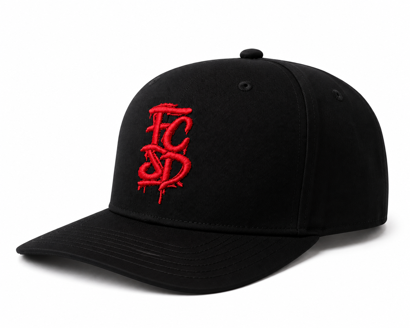 FCSD Graffiti 5-Panel Hat – Black/Red