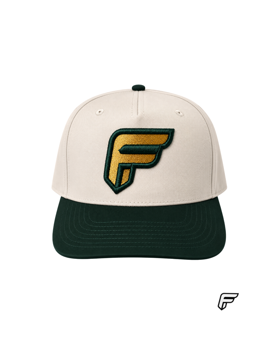 Focused Mindset Cream & Forest Snapback